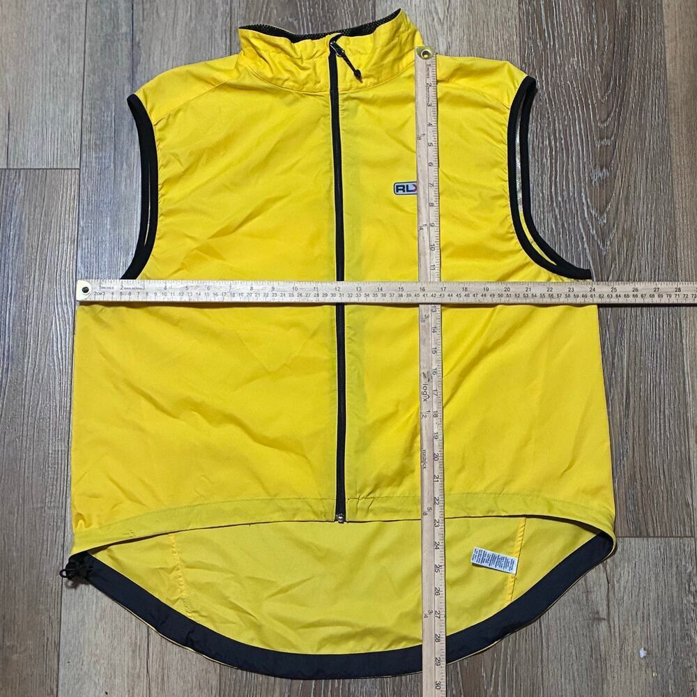 VTG Polo RLX Sport Reflective Bright Running Cycling Visibility Vest Yellow XL - Picture 7 of 8